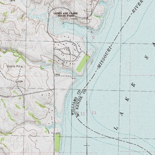 USGS 24K topo map of Chris Creek, ND