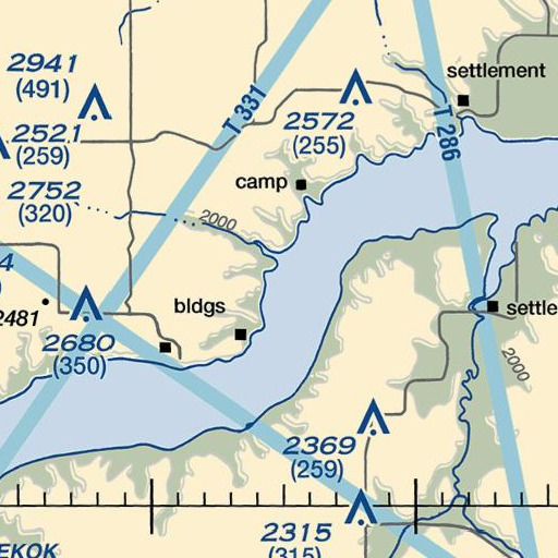 FAA VFR chart of Chris Creek, ND