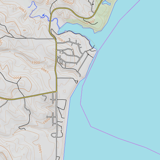 OpenTopoMap map of Chris Creek, ND