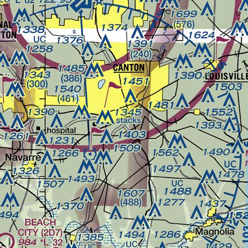 FAA VFR chart of Interchange 103, OH