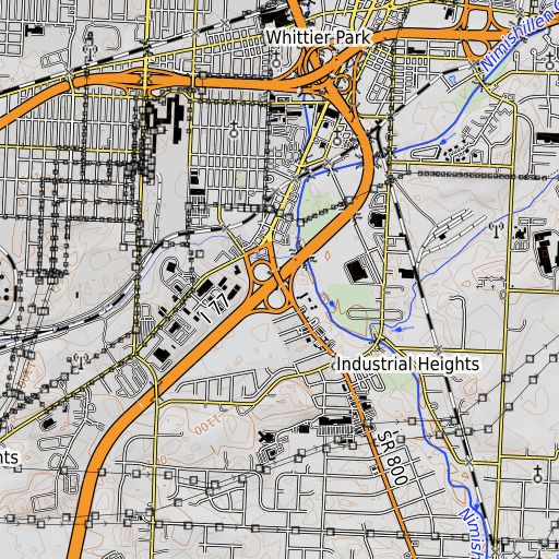 OpenTopoMap map of Interchange 103, OH