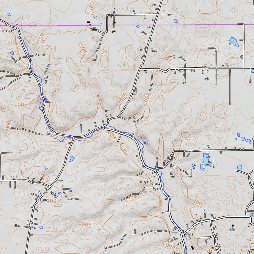 OpenTopoMap map of School Number 2 (historical), OH