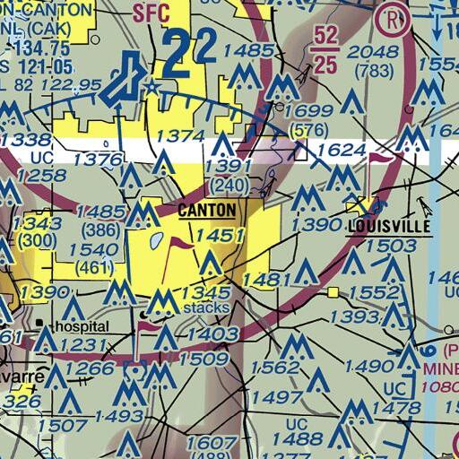 FAA VFR chart of Ridgewood Historic District, OH