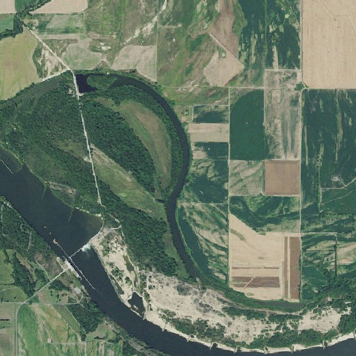 Aerial imagery of Cherokee Chute, OK