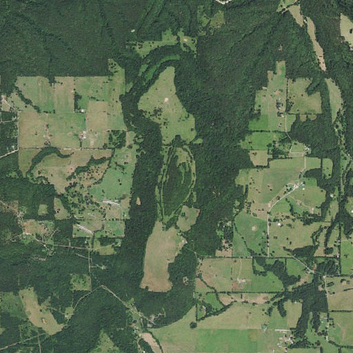 Aerial imagery of Coon Mountain, OK