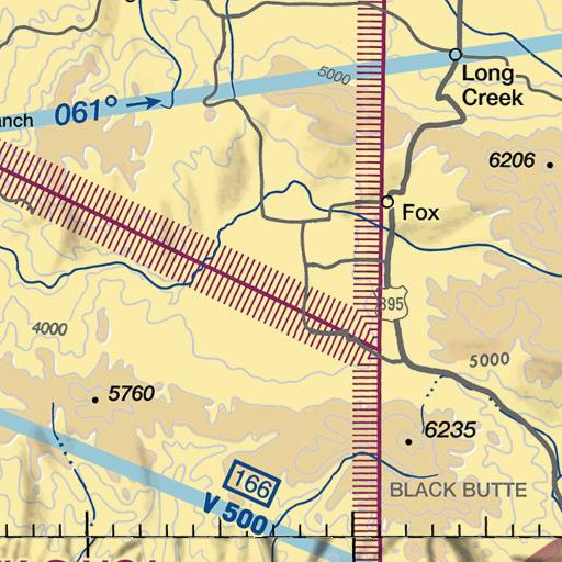 FAA VFR chart of Fox Valley, OR