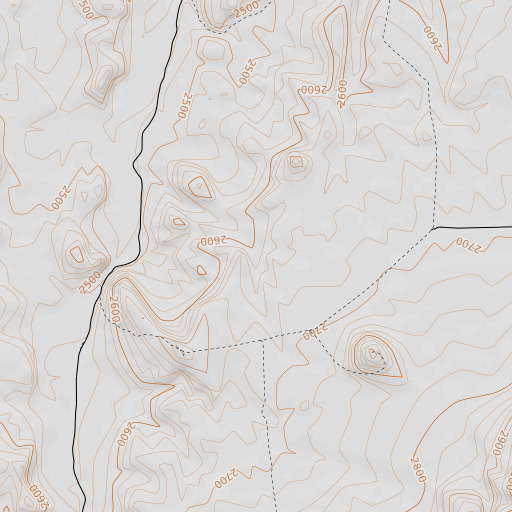 OpenTopoMap map of Bentonite Spring, OR