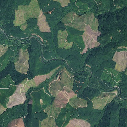 Aerial imagery of Blue Creek, OR