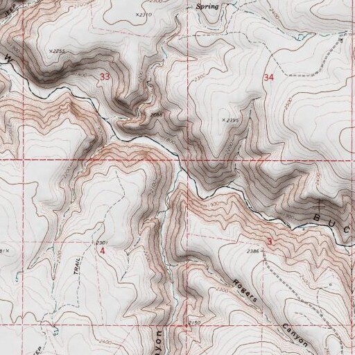 USGS 24K topo map of Hauser Canyon, OR