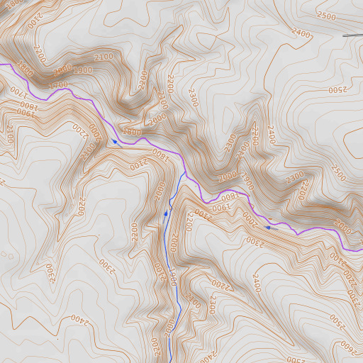 OpenTopoMap map of Hauser Canyon, OR