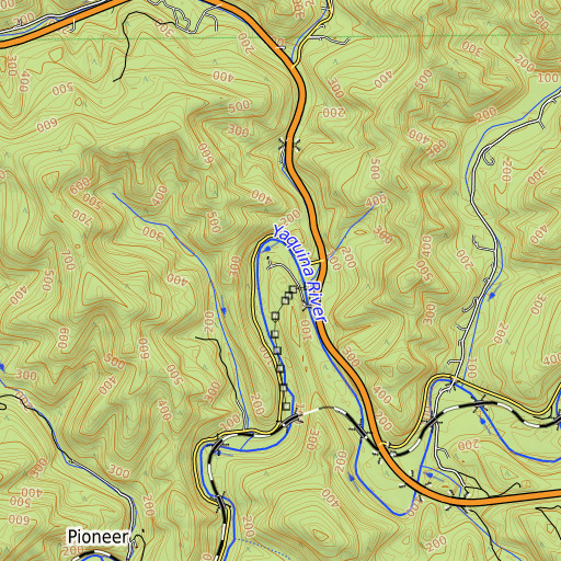 OpenTopoMap map of Simpson Creek, OR