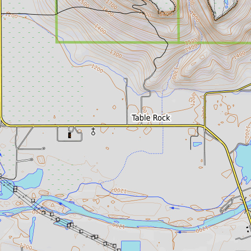 OpenTopoMap map of Table Rock, OR