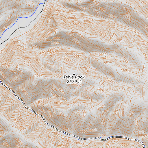 OpenTopoMap map of Table Rock, OR