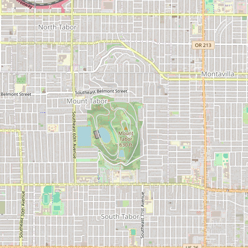 OpenStreetMap map of Mount Tabor, OR