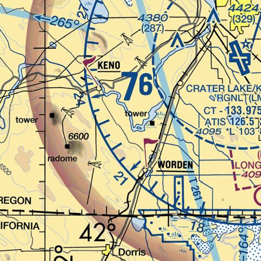 FAA VFR chart of Teeters Landing, OR