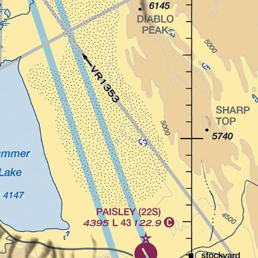 FAA VFR chart of Tenmile Butte, OR