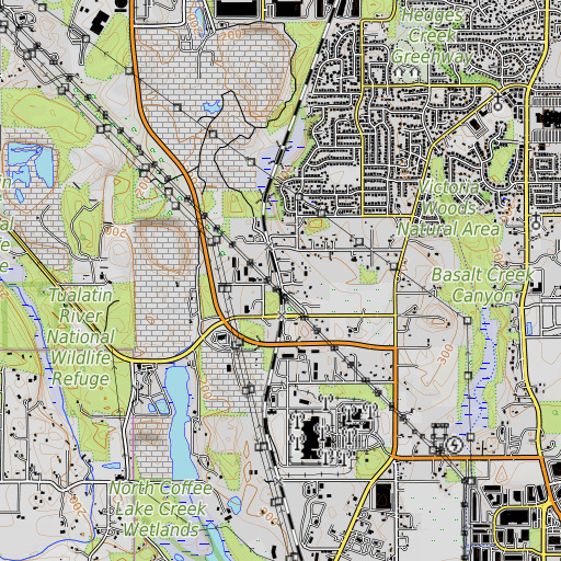 OpenTopoMap map of Tonquin, OR