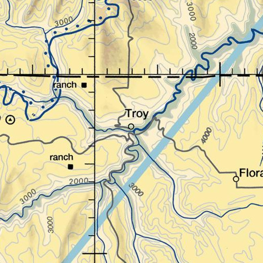FAA VFR chart of Troy, OR