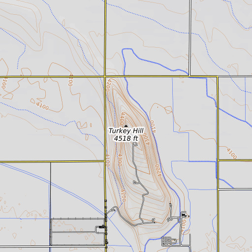 OpenTopoMap map of Turkey Hill, OR