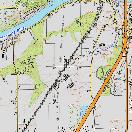 OpenTopoMap map of Wallace (historical), OR