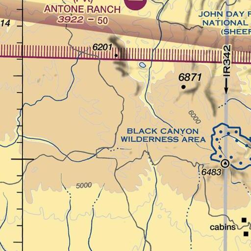FAA VFR chart of Bear Meadows, OR