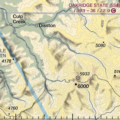 FAA VFR chart of Crawfish Lake, OR