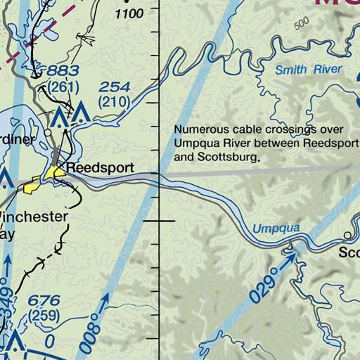 FAA VFR chart of Echo Island, OR