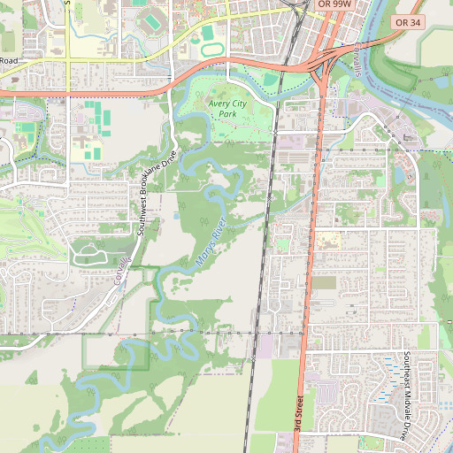 OpenStreetMap map of Millrace, OR