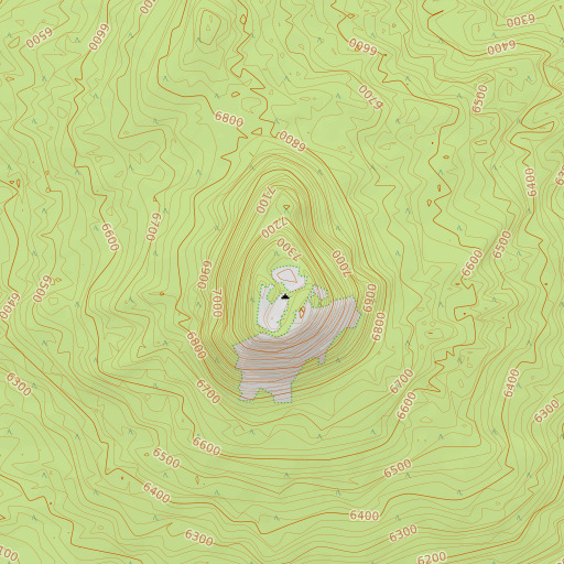 OpenTopoMap map of Timber Crater, OR