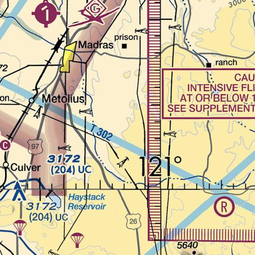 FAA VFR chart of Upper Bennett Spring, OR