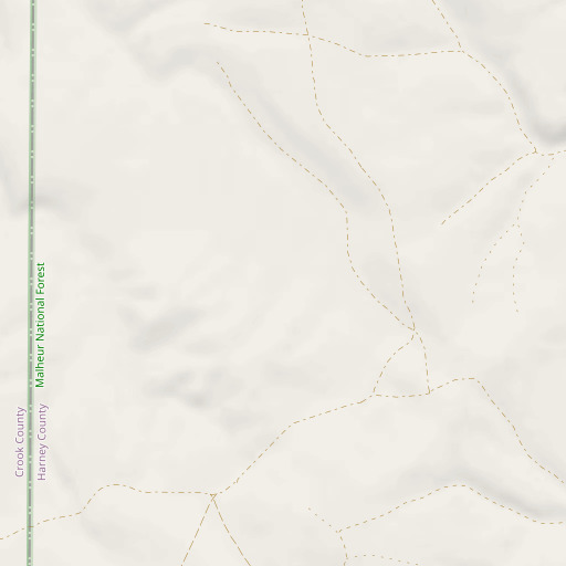 OpenStreetMap map of Three Pines Reservoir, OR