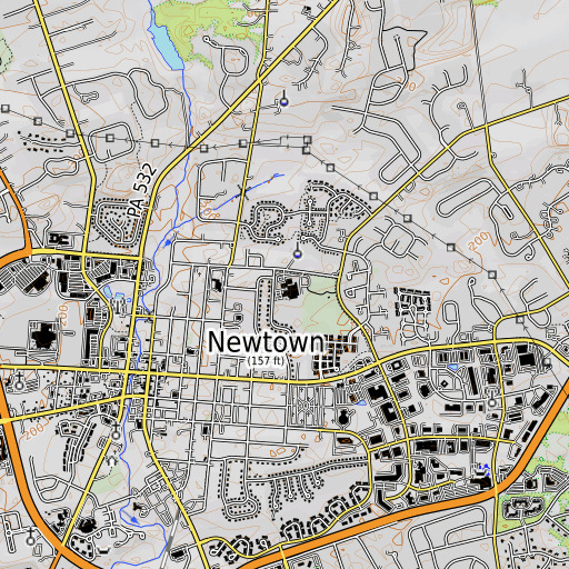 OpenTopoMap map of Goodnow School, PA