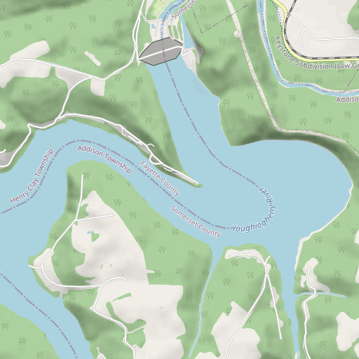 OpenStreetMap map of Horseshoe Bend, PA