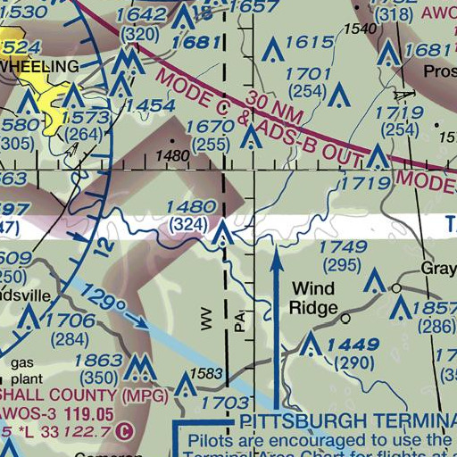 FAA VFR chart of Spottedtail Run, PA