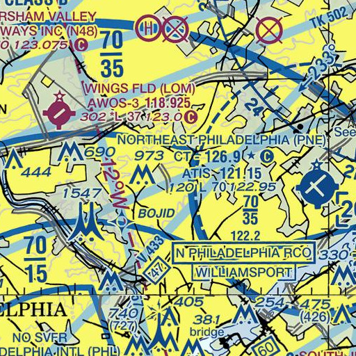 FAA VFR chart of Campbell Dam, PA