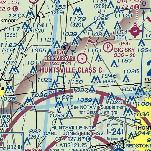 FAA VFR chart of Nelson Spring, AL