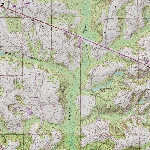 USGS 24K topo map of Walters Branch, AL
