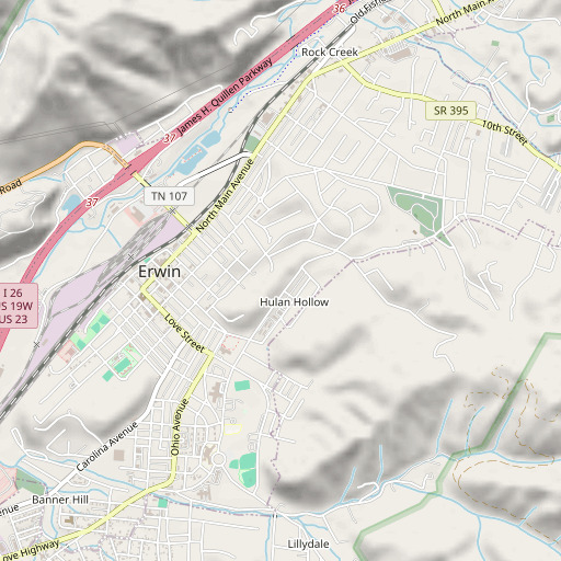 OpenStreetMap map of Elephant Back, TN