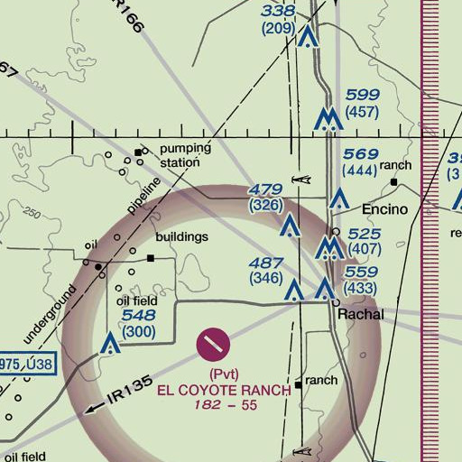 FAA VFR chart of Blanco Well, TX