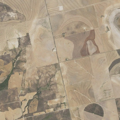 Aerial imagery of Lone Wolf Cemetery, TX