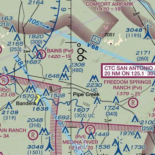 FAA VFR chart of Bear Creek, TX