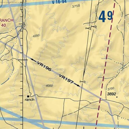 FAA VFR chart of Flowing Well, TX