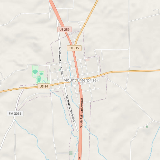OpenStreetMap map of Mount Enterprise, TX