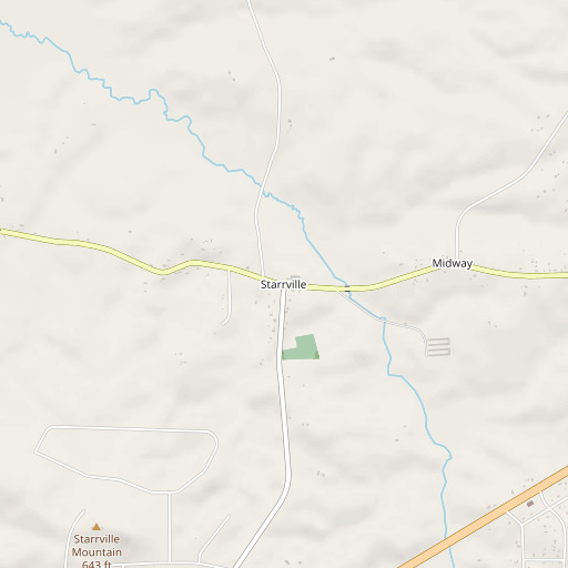 OpenStreetMap map of Starrville, TX