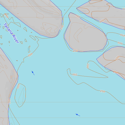 OpenTopoMap map of Station Rocks, AK