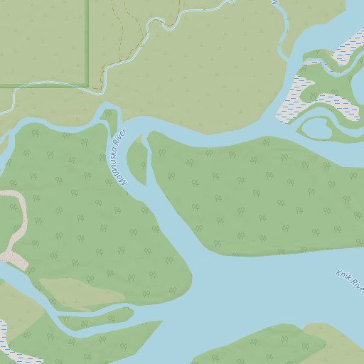 OpenStreetMap map of Ezi Slough, AK