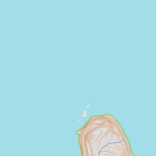 OpenTopoMap map of Priest Rock, AK