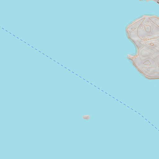 OpenTopoMap map of Fillmore Rock, AK