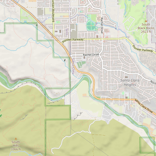 OpenStreetMap map of Graveyard Wash, UT