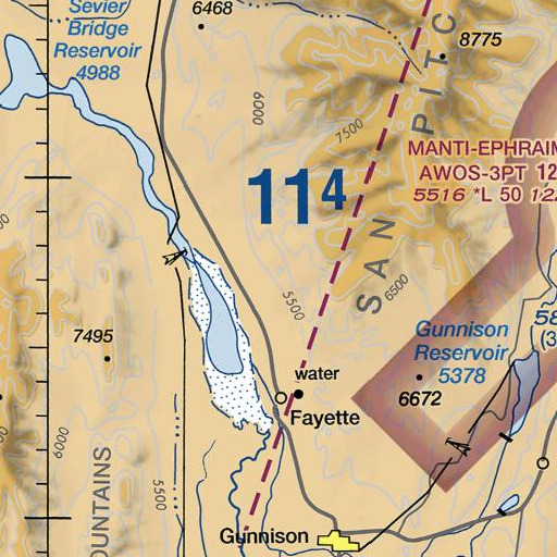 FAA VFR chart of Rough Canyon, UT